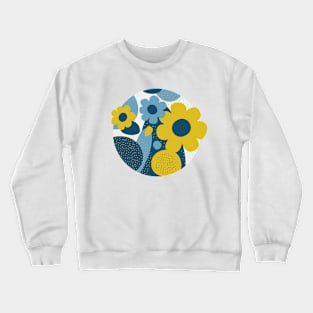 Flores Abstractas Retro Crewneck Sweatshirt